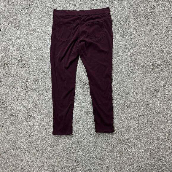 Basic Editions Jeggings Women’s Size XXL Maroon Pants Burgundy  Pull On Stretch - Picture 3 of 16